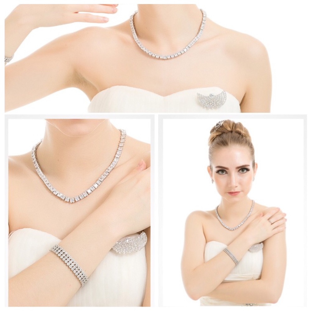 Swarovski Crystals 50 Carat The Matika Tennis Necklace - Picture 3 of 9